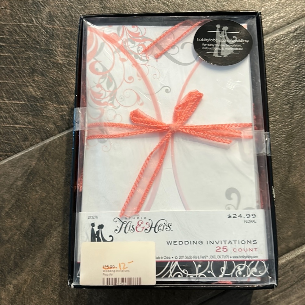 Wedding Invitations- Coral - Picture 1 of 1